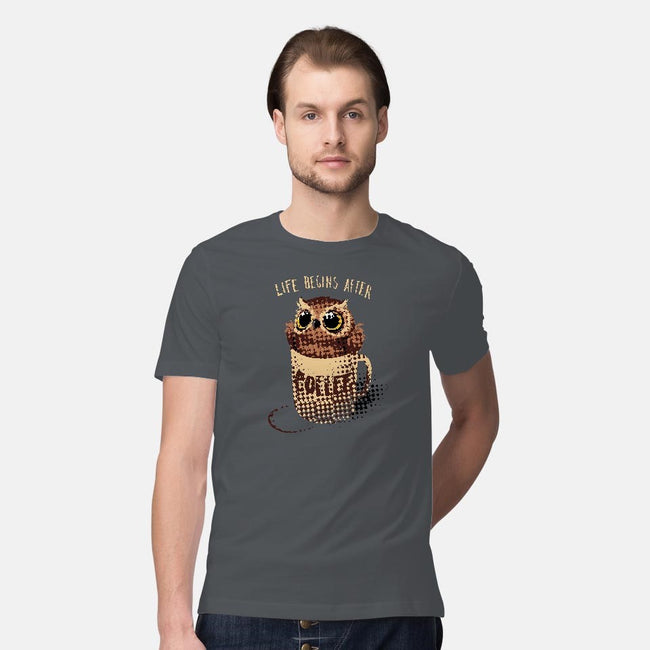 Night Owl-mens premium tee-BlancaVidal
