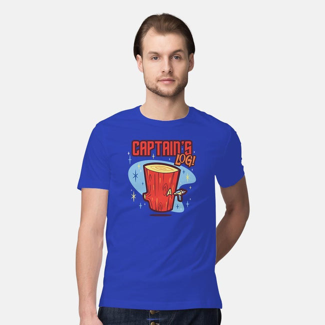 Captain's Log-mens premium tee-Harebrained