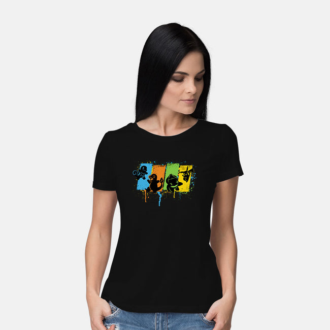 Pokequest-womens basic tee-rocketman_art