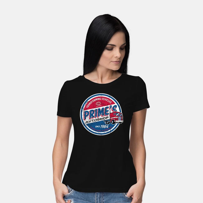 Prime's Autoshop-womens basic tee-Nemons