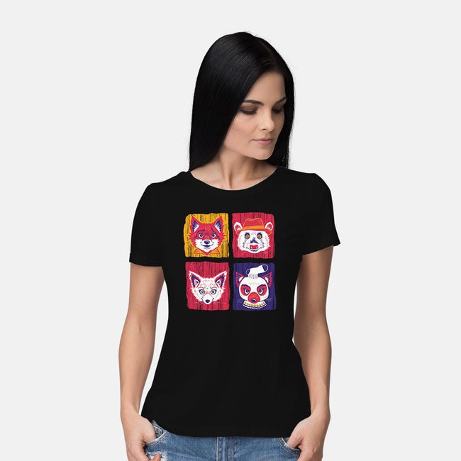 Fantastic Fox Friends-womens basic tee-Miranda Dressler