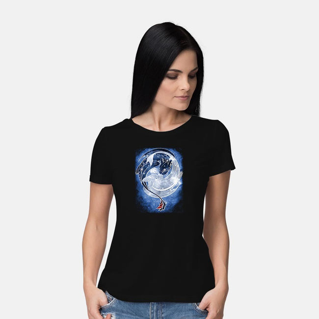Last Starry Dragons-womens basic tee-ChocolateRaisinFury