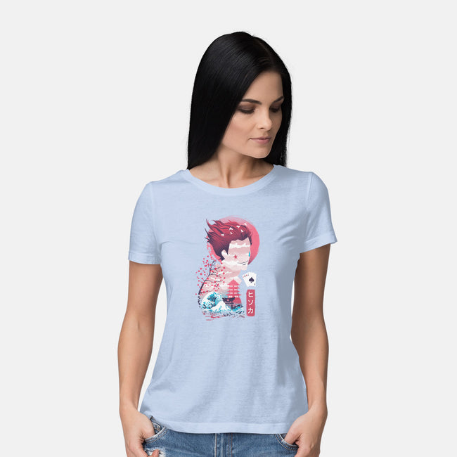 Ukiyo-E Hunter-womens basic tee-dandingeroz