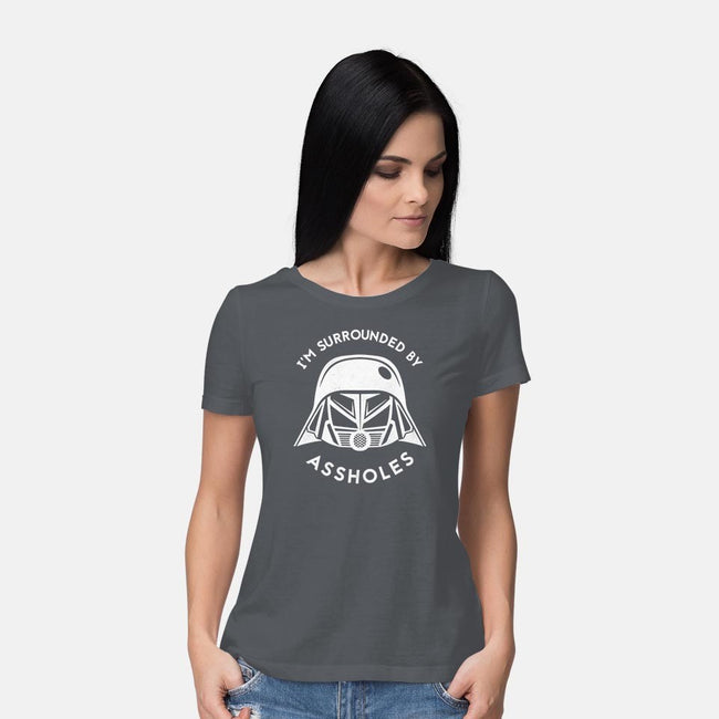 Surrounded By Assholes-womens basic tee-JimConnolly