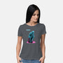 Blue Thinker-womens basic tee-teesgeex