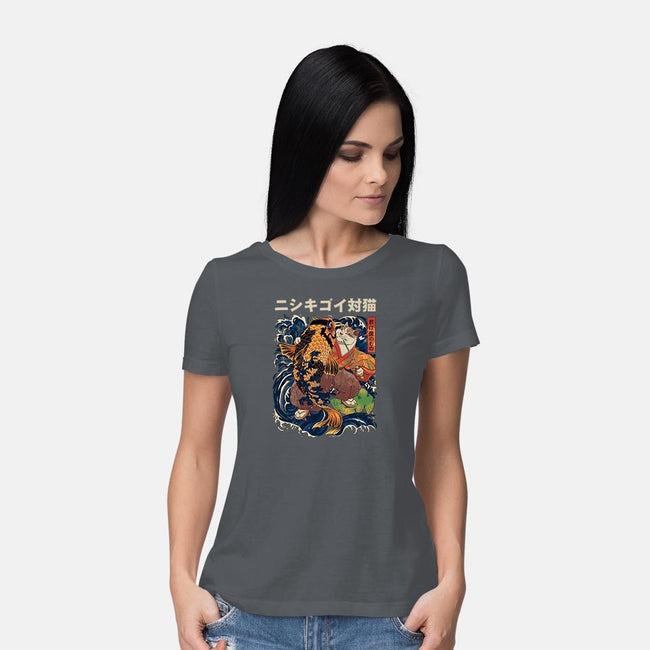 The Cat & The Koi-womens basic tee-Ronin84