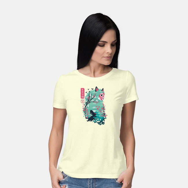 UKIYO E PRINCESS-womens basic tee-dandingeroz