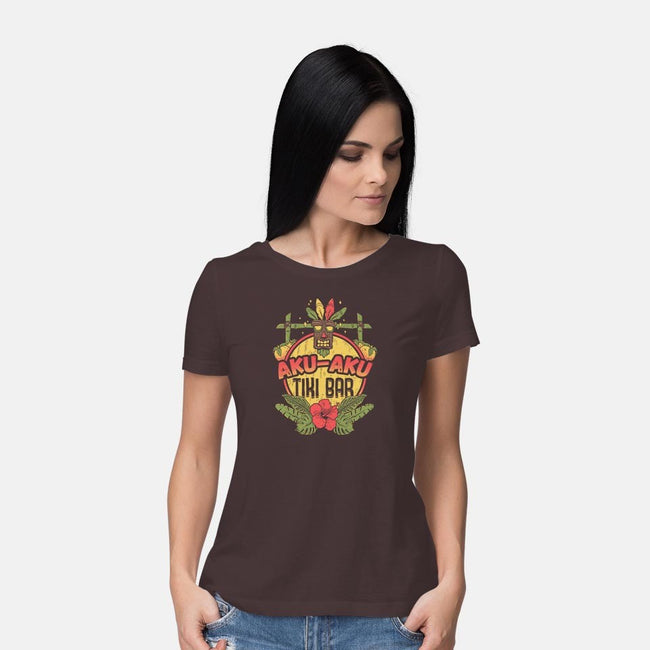 Aku Aku Tiki Bar-womens basic tee-ilustrata