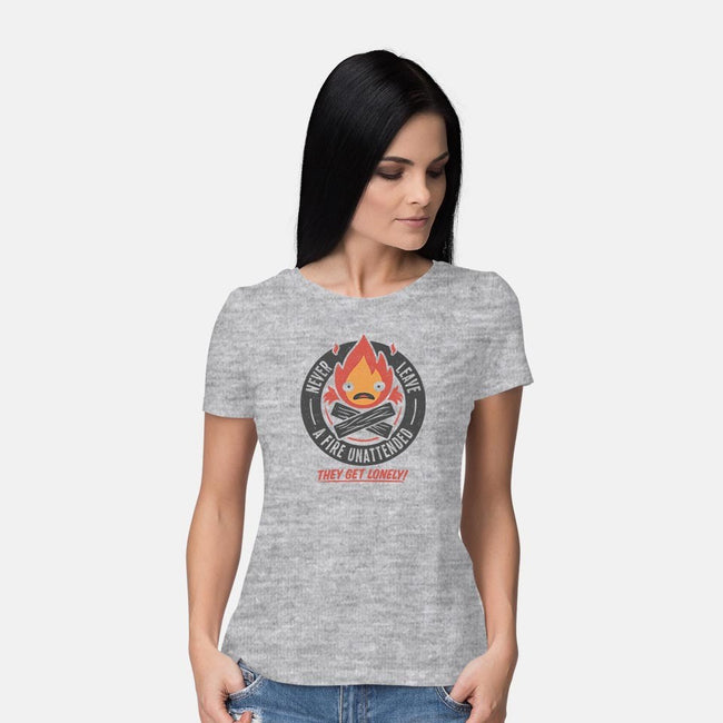 Lonely Fire Demon-womens basic tee-adho1982