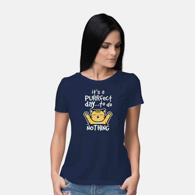 Purrfect Day-womens basic tee-NemiMakeit
