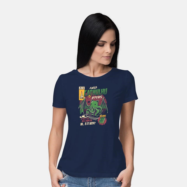 Is It a Cat Or a Monster-womens basic tee-ilustrata