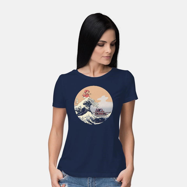 On the Cliff by the Sea-womens basic tee-leo_queval