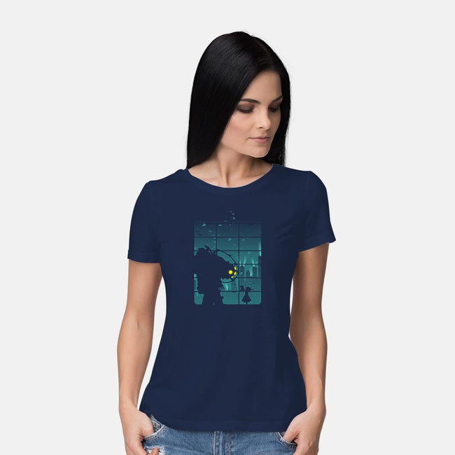 Come On, Mr. Bubbles!-womens basic tee-filiskun
