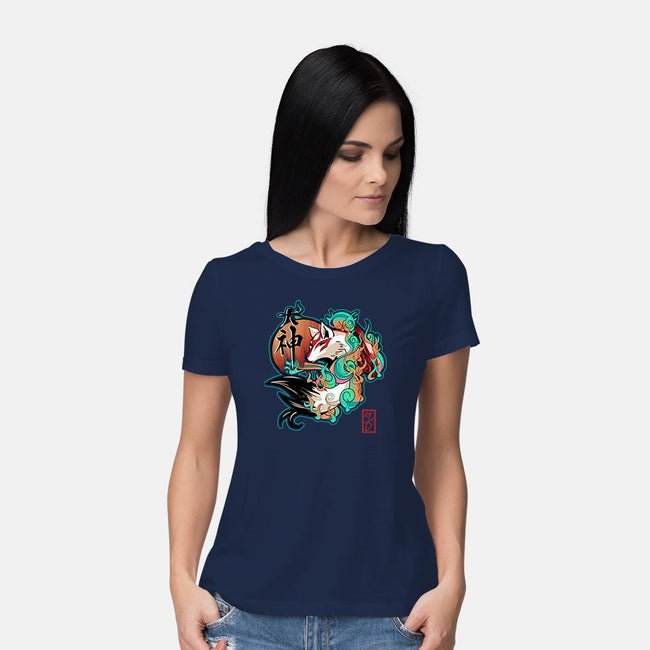 Sun Goddess-womens basic tee-etcherSketch