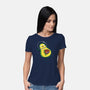Alien Avocado-womens basic tee-DinoMike