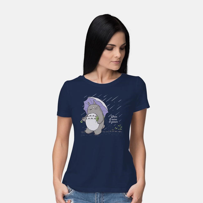 When It Rains-womens basic tee-LiRoVi