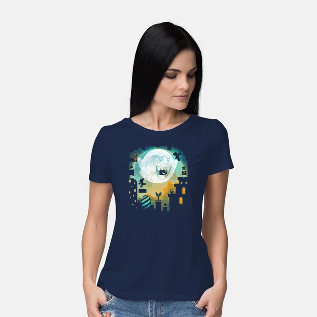 Boo Moon-womens basic tee-ManuelDA