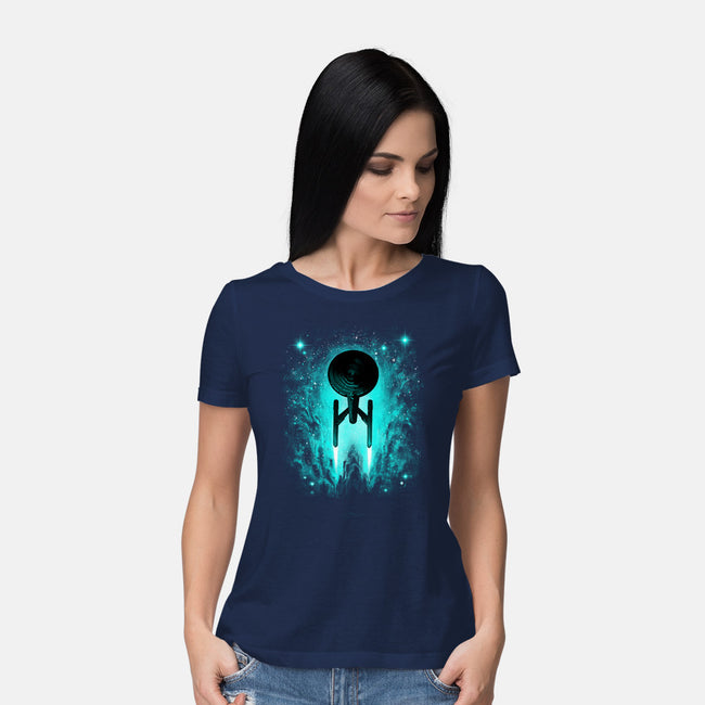 Voyages In Space-womens basic tee-alemaglia