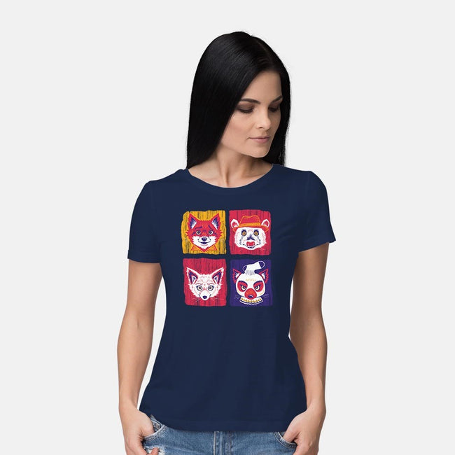 Fantastic Fox Friends-womens basic tee-Miranda Dressler