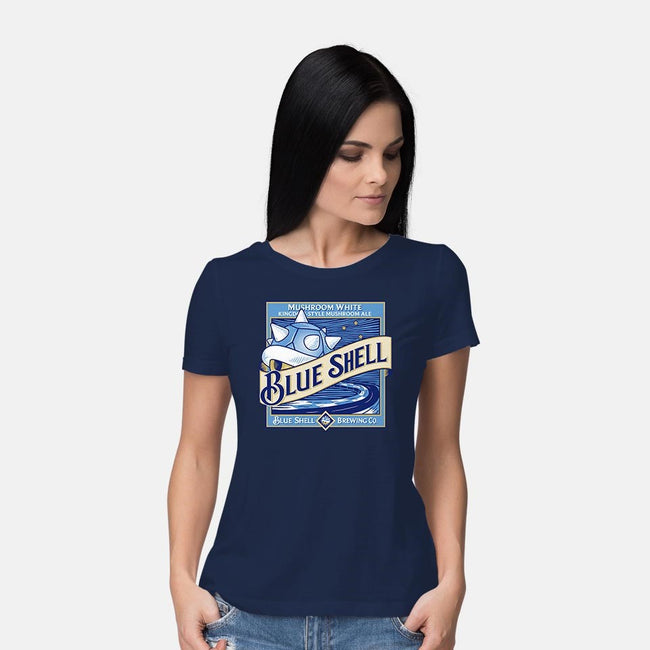 Blue Shell Beer-womens basic tee-KindaCreative