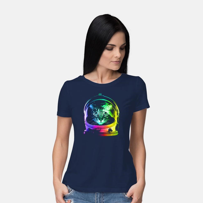 Astronaut Cat-womens basic tee-clingcling