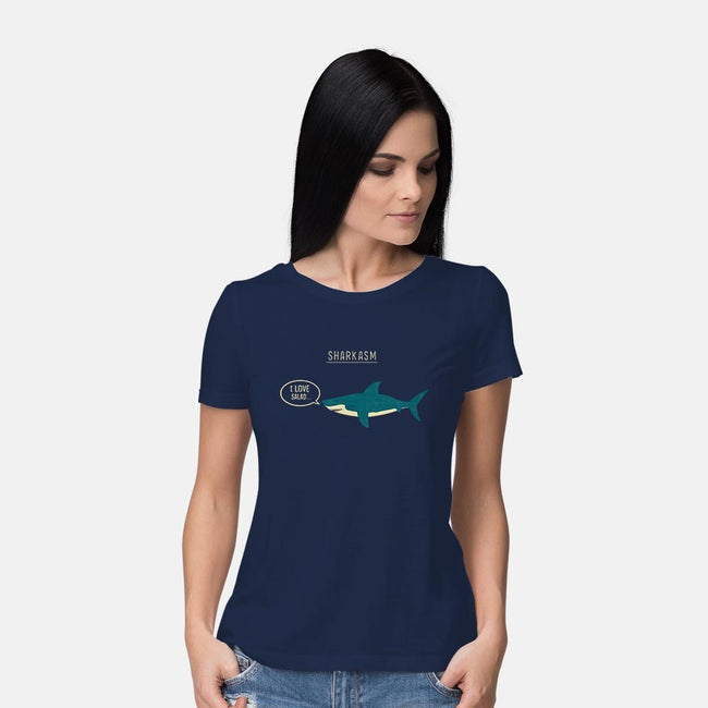 Sharkasm-womens basic tee-Teo Zed