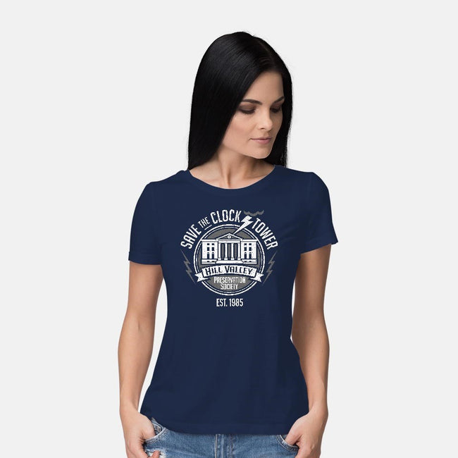 Hill Valley Preservation Society-womens basic tee-DeepFriedArt