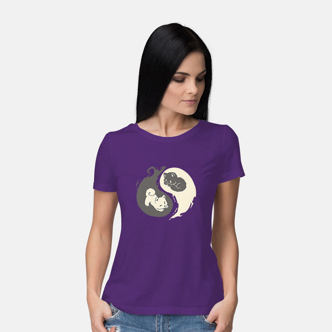 Yin and Yang-womens basic tee-amyneko