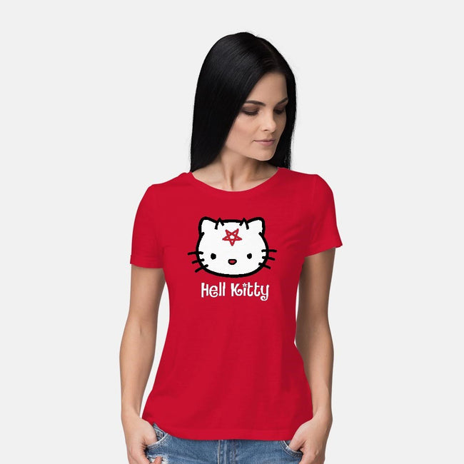 Hell Kitty-womens basic tee-spike00