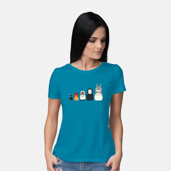 Doll Friends-womens basic tee-ChocolateRaisinFury