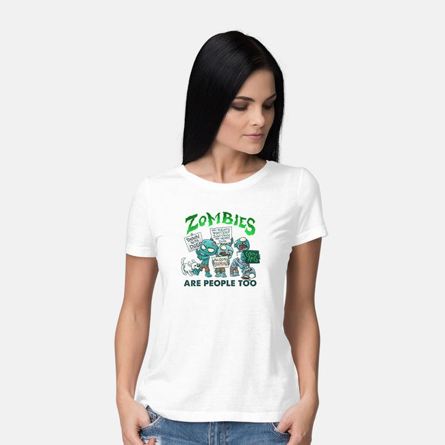 Zombie Rights-womens basic tee-DoOomcat