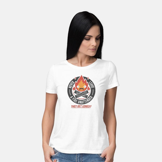 Lonely Fire Demon-womens basic tee-adho1982
