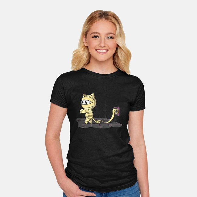 Mummy Cat-womens fitted tee-IdeasConPatatas