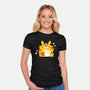 My Neighbor Maneki-Neko-womens fitted tee-daria rhodes