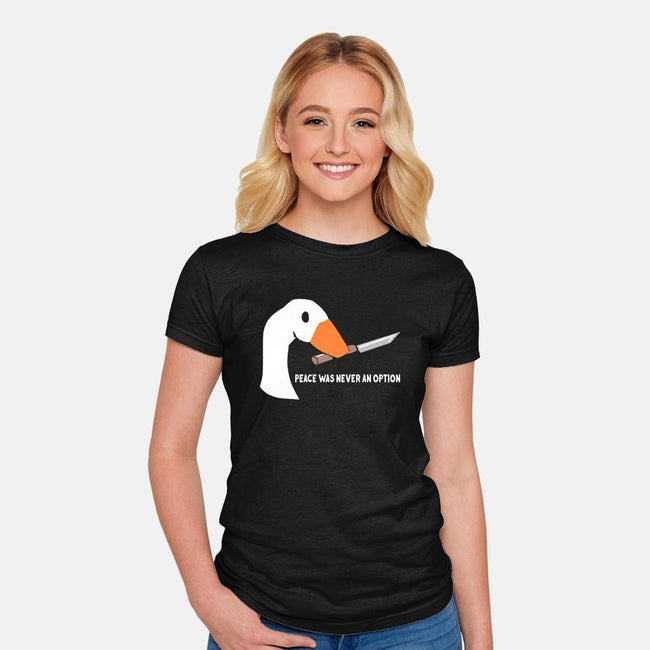 Peace Was Never an Option-womens fitted tee-sarkasmtek