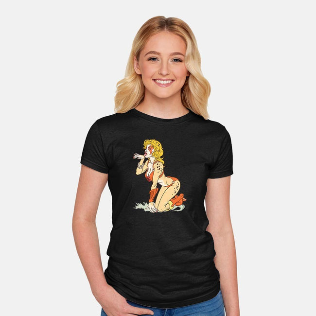 Cat Got Your Tongue-womens fitted tee-Chris Wahl