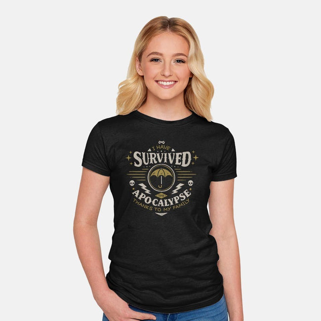 I Survived the Apocalypse-womens fitted tee-Typhoonic