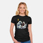 Great White off Amity-womens fitted tee-ninjaink