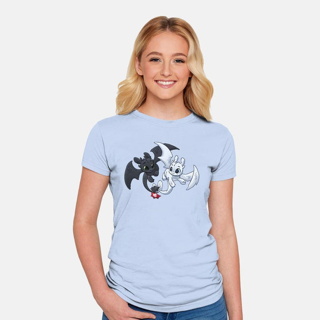 Wings-womens fitted tee-DoOomcat