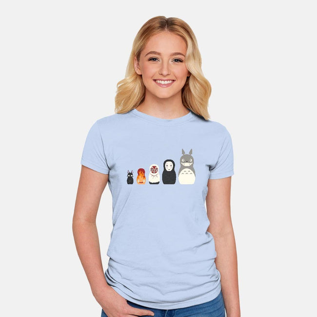 Doll Friends-womens fitted tee-ChocolateRaisinFury