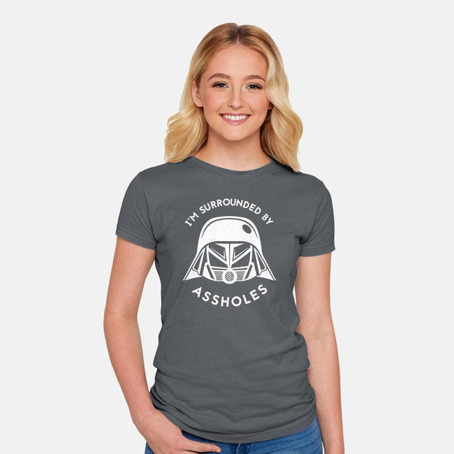 Surrounded By Assholes-womens fitted tee-JimConnolly