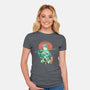 Breath of Water-womens fitted tee-dandingeroz