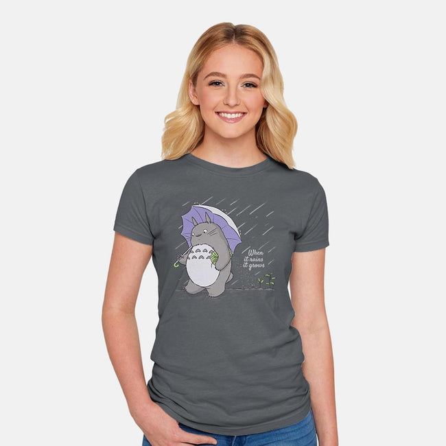 When It Rains-womens fitted tee-LiRoVi