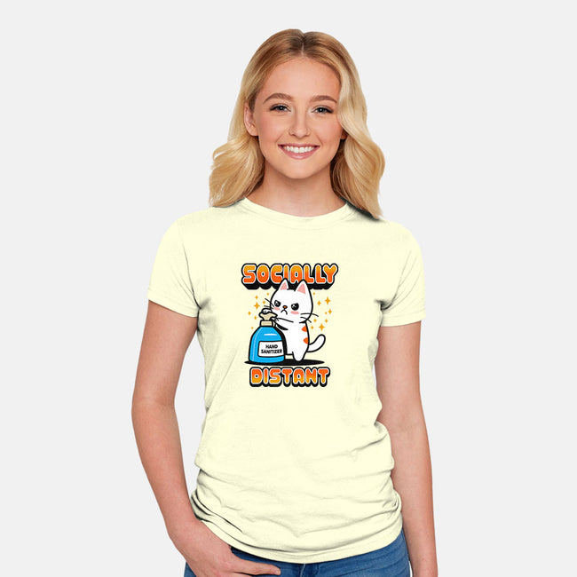 Socially Distant-womens fitted tee-Boggs Nicolas