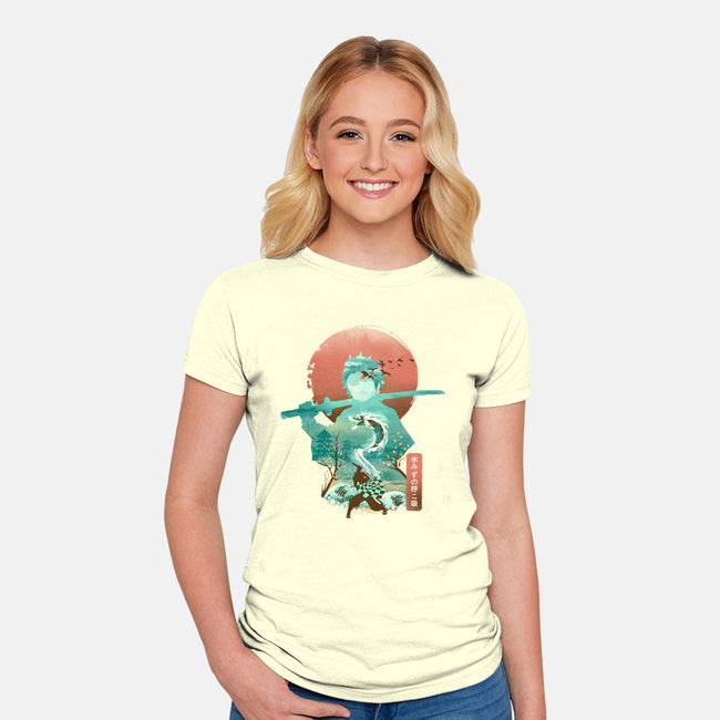 Breath of Water-womens fitted tee-dandingeroz