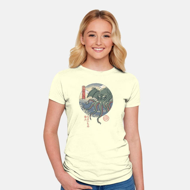CTHULHU UKIYO-E-womens fitted tee-vp021