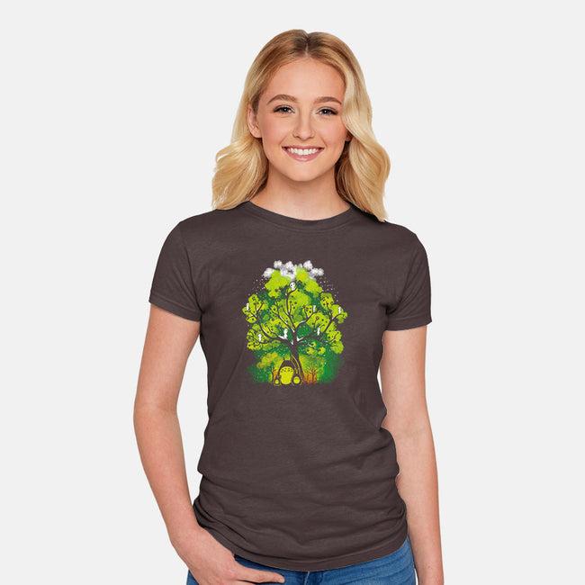 My Neighbor's Forest-womens fitted tee-constantine2454