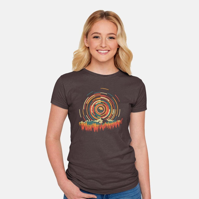 The Geometry of Sunrise-womens fitted tee-digsy