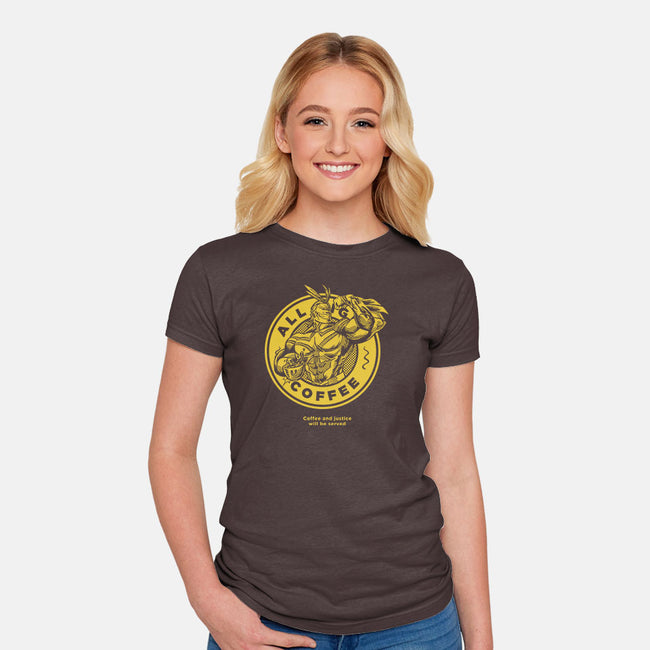 All Might Coffee-womens fitted tee-yumie
