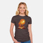 Catching Fire-womens fitted tee-dandingeroz